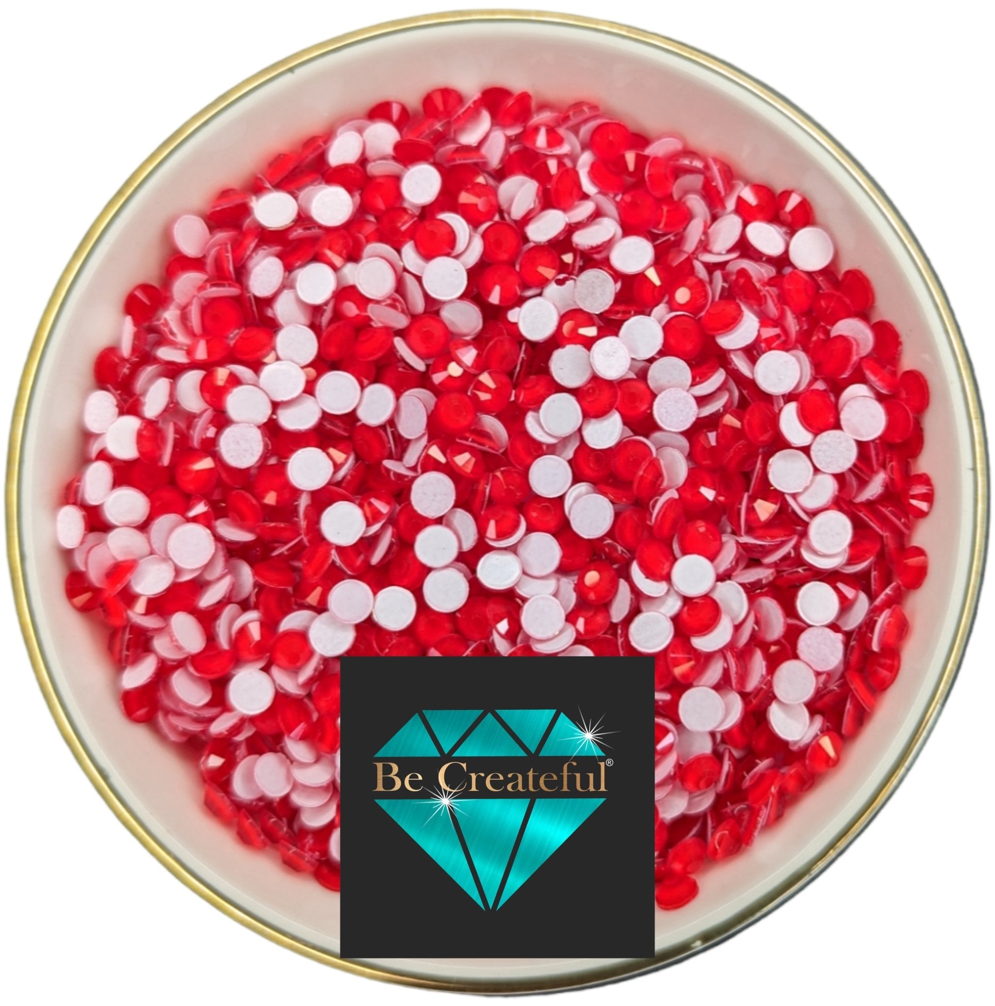 BULK Flatback Neon Red Glass Rhinestones - US Rhinestone Supplier – Be  Createful
